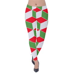 Christmas Abstract Background Velvet Leggings