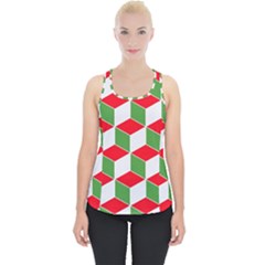 Christmas Abstract Background Piece Up Tank Top