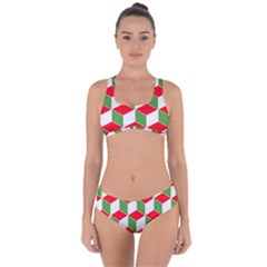 Christmas Abstract Background Criss Cross Bikini Set