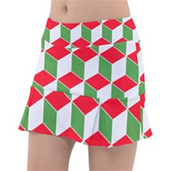 Christmas Abstract Background Tennis Skirt