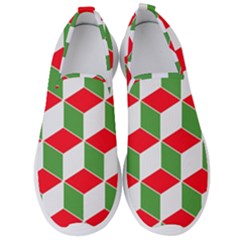 Christmas Abstract Background Men s Slip On Sneakers