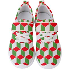 Christmas Abstract Background Men s Velcro Strap Shoes