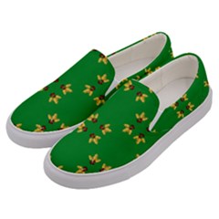 Background Christmas Men s Canvas Slip Ons