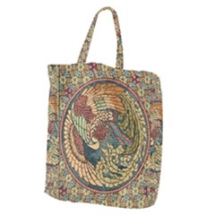 Wings Feathers Cubism Mosaic Giant Grocery Tote by Wegoenart