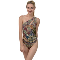 Wings Feathers Cubism Mosaic To One Side Swimsuit