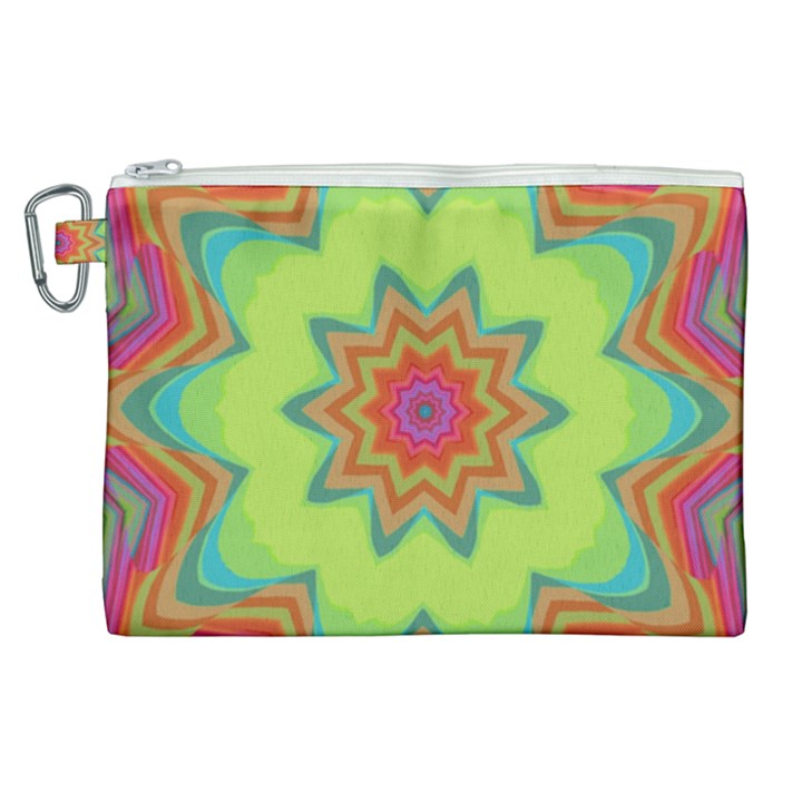 Abstract Art Abstract Background Green Canvas Cosmetic Bag (XL)