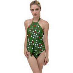 1960 s Christmas Background Go With The Flow One Piece Swimsuit