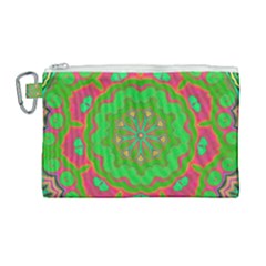 Abstract Art Abstract Background Pattern Canvas Cosmetic Bag (large)