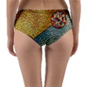 Background Cubism Circle Shape Reversible Mid-Waist Bikini Bottoms View2