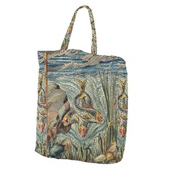 Fish Underwater Cubism Mosaic Giant Grocery Tote by Wegoenart