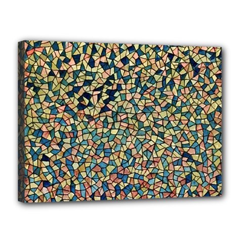 Background Cubism Mosaic Vintage Canvas 16  x 12  (Stretched)