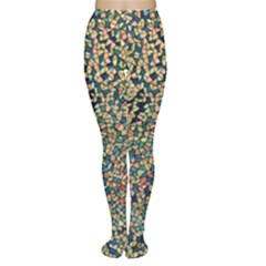 Background Cubism Mosaic Vintage Tights