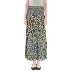 Background Cubism Mosaic Vintage Full Length Maxi Skirt