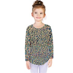 Background Cubism Mosaic Vintage Kids  Long Sleeve Tee