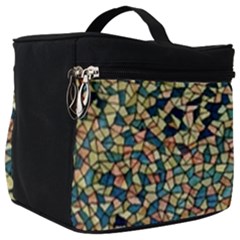 Background Cubism Mosaic Vintage Make Up Travel Bag (Big)