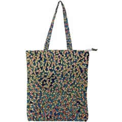 Background Cubism Mosaic Vintage Double Zip Up Tote Bag