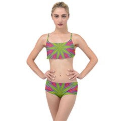Abstract Art Abstract Background Layered Top Bikini Set