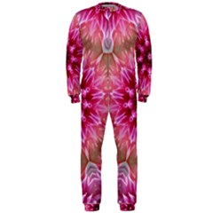 Flower Mandala Art Pink Abstract Onepiece Jumpsuit (men) 