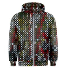 Christmas Cross Stitch Background Men s Zipper Hoodie by Wegoenart