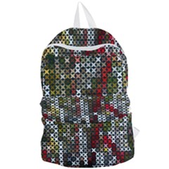 Christmas Cross Stitch Background Foldable Lightweight Backpack