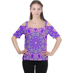 Art Abstract Background Cutout Shoulder Tee