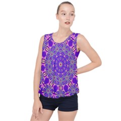 Art Abstract Background Bubble Hem Chiffon Tank Top