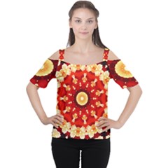 Abstract Art Abstract Background Cutout Shoulder Tee