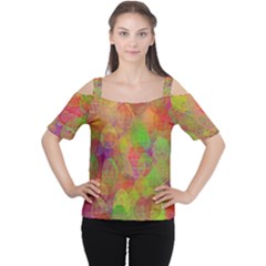 Easter Egg Colorful Texture Cutout Shoulder Tee