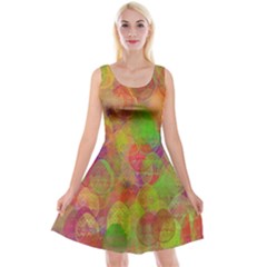 Easter Egg Colorful Texture Reversible Velvet Sleeveless Dress by Wegoenart