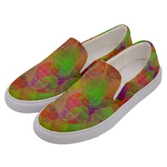 Easter Egg Colorful Texture Men s Canvas Slip Ons by Wegoenart