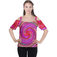 Abstract Art Abstract Background Cutout Shoulder Tee