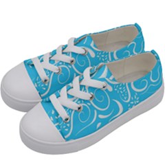 Scribble Reason Design Pattern Kids  Low Top Canvas Sneakers by Wegoenart