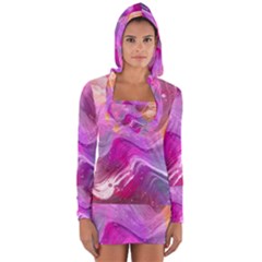 Background Art Abstract Watercolor Long Sleeve Hooded T-shirt