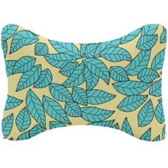 Leaves Dried Leaves Stamping Seat Head Rest Cushion by Wegoenart