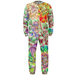 Dahlia Flower Colorful Art Collage Onepiece Jumpsuit (men) 