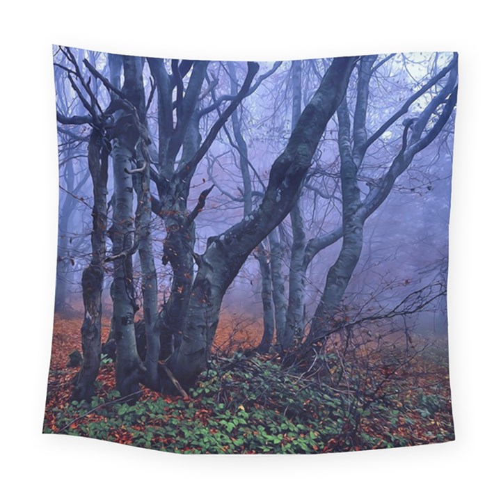 Beeches Autumn Foliage Forest Tree Square Tapestry (Large)