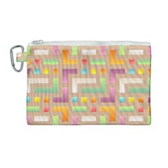 Abstract Background Colorful Canvas Cosmetic Bag (large)