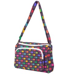 Background Colorful Geometric Front Pocket Crossbody Bag by Wegoenart
