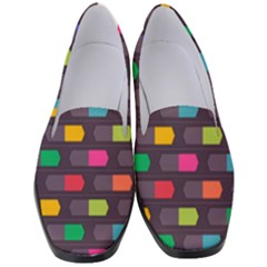 Background Colorful Geometric Women s Classic Loafer Heels by Wegoenart