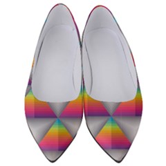 Trianggle Background Colorful Triangle Women s Low Heels by Wegoenart