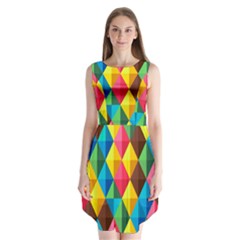 Background Colorful Abstract Sleeveless Chiffon Dress   by Wegoenart