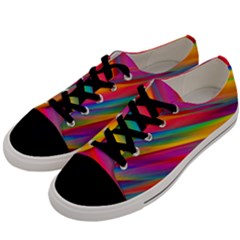 Colorful Background Men s Low Top Canvas Sneakers by Wegoenart