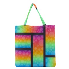 Background Colorful Abstract Grocery Tote Bag by Wegoenart