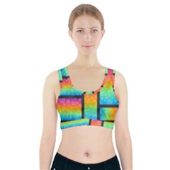 Background Colorful Abstract Sports Bra With Pocket by Wegoenart