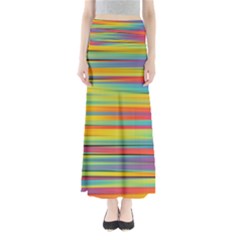 Colorful Background Pattern Full Length Maxi Skirt by Wegoenart
