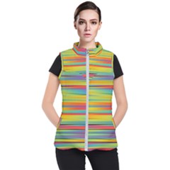 Colorful Background Pattern Women s Puffer Vest