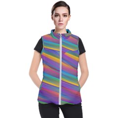 Colorful Background Women s Puffer Vest by Wegoenart