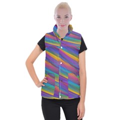 Colorful Background Women s Button Up Vest by Wegoenart