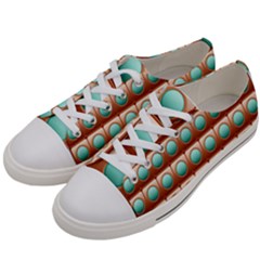 Abstract Background Circle Square Women s Low Top Canvas Sneakers by Wegoenart