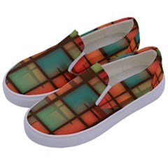 Background Abstract Colorful Kids  Canvas Slip Ons by Wegoenart